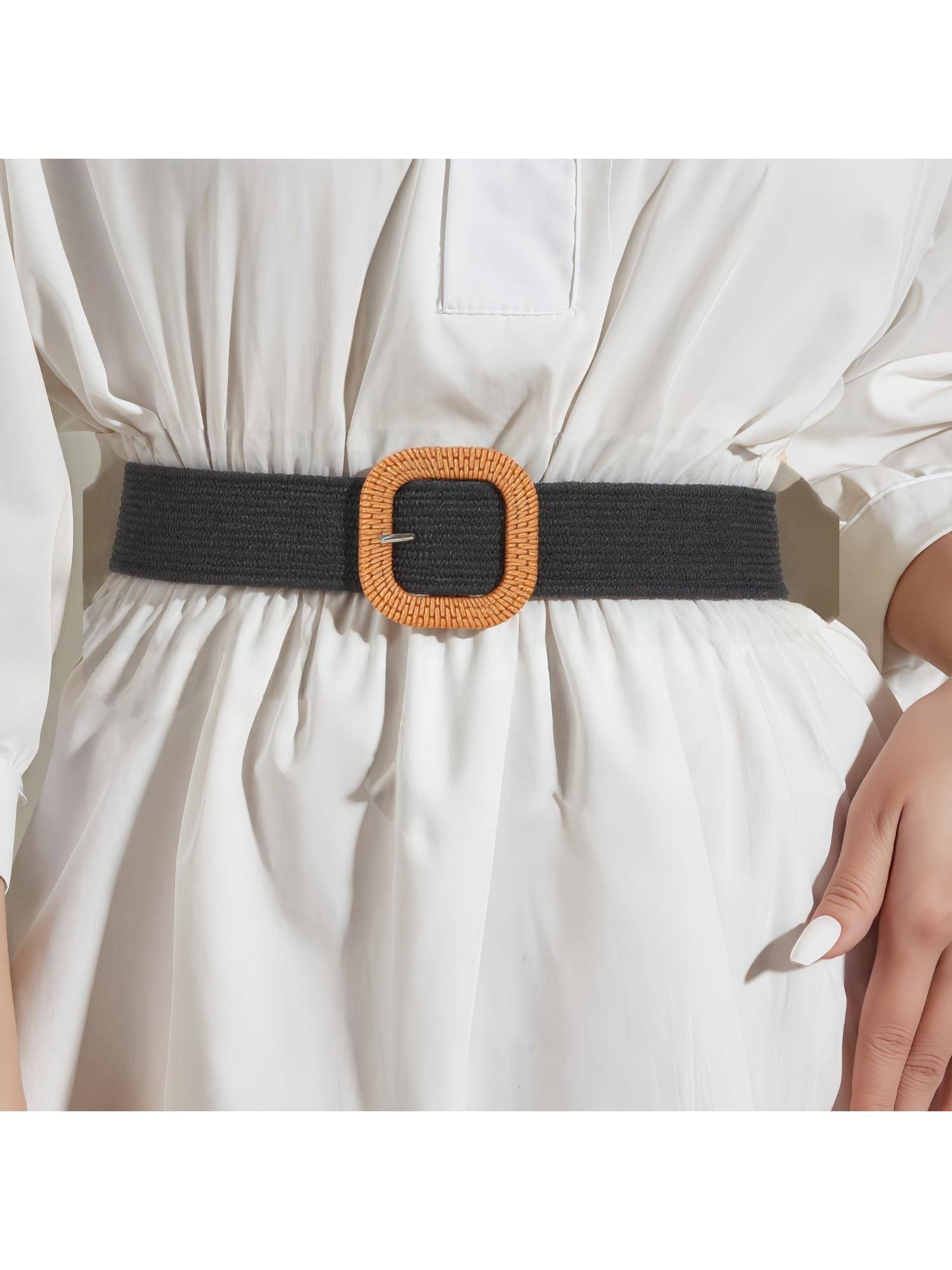 Salty Womens Truffle Drizzle Woven Straw Belt