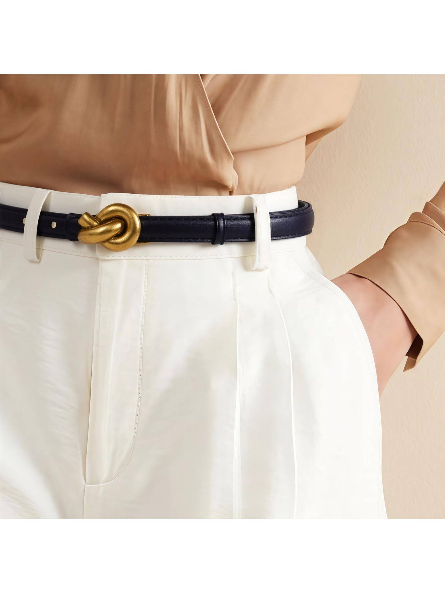 Salty Womens Knot It Vegan Leather Belt