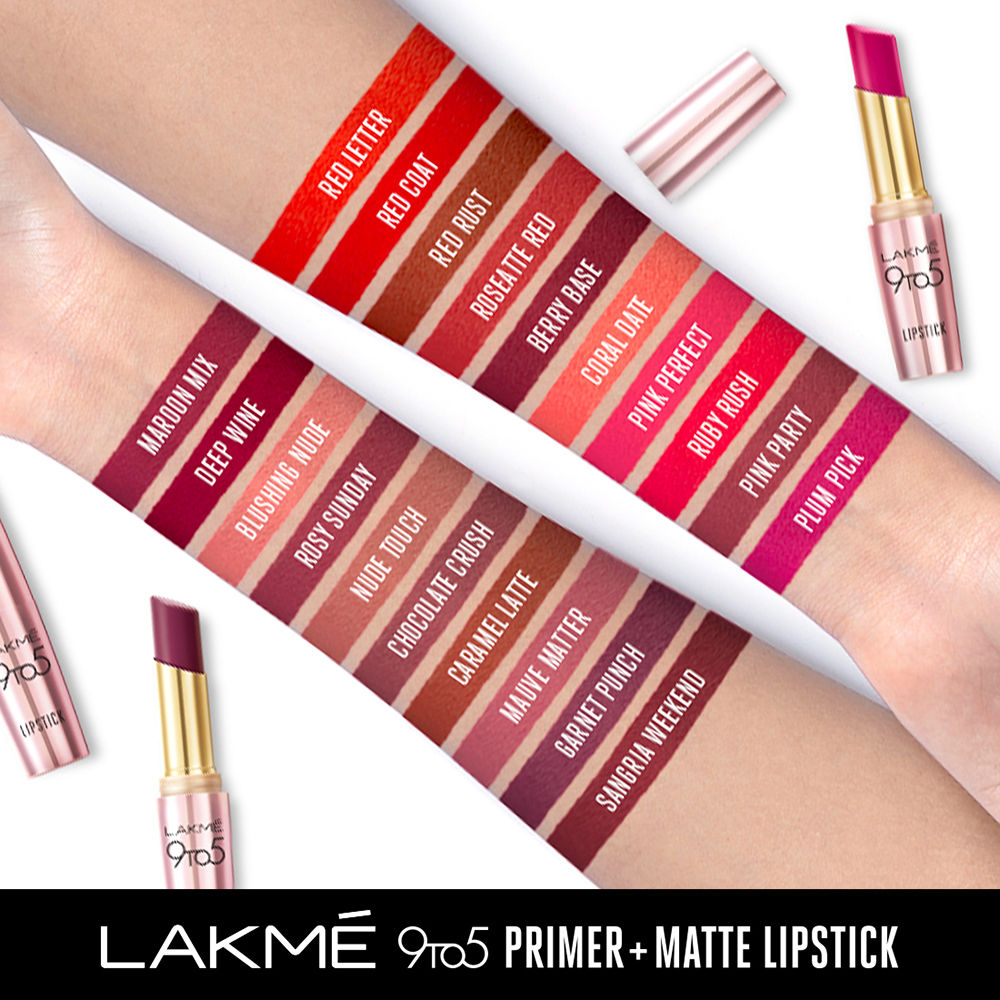 lakme 9 to 5 red coat