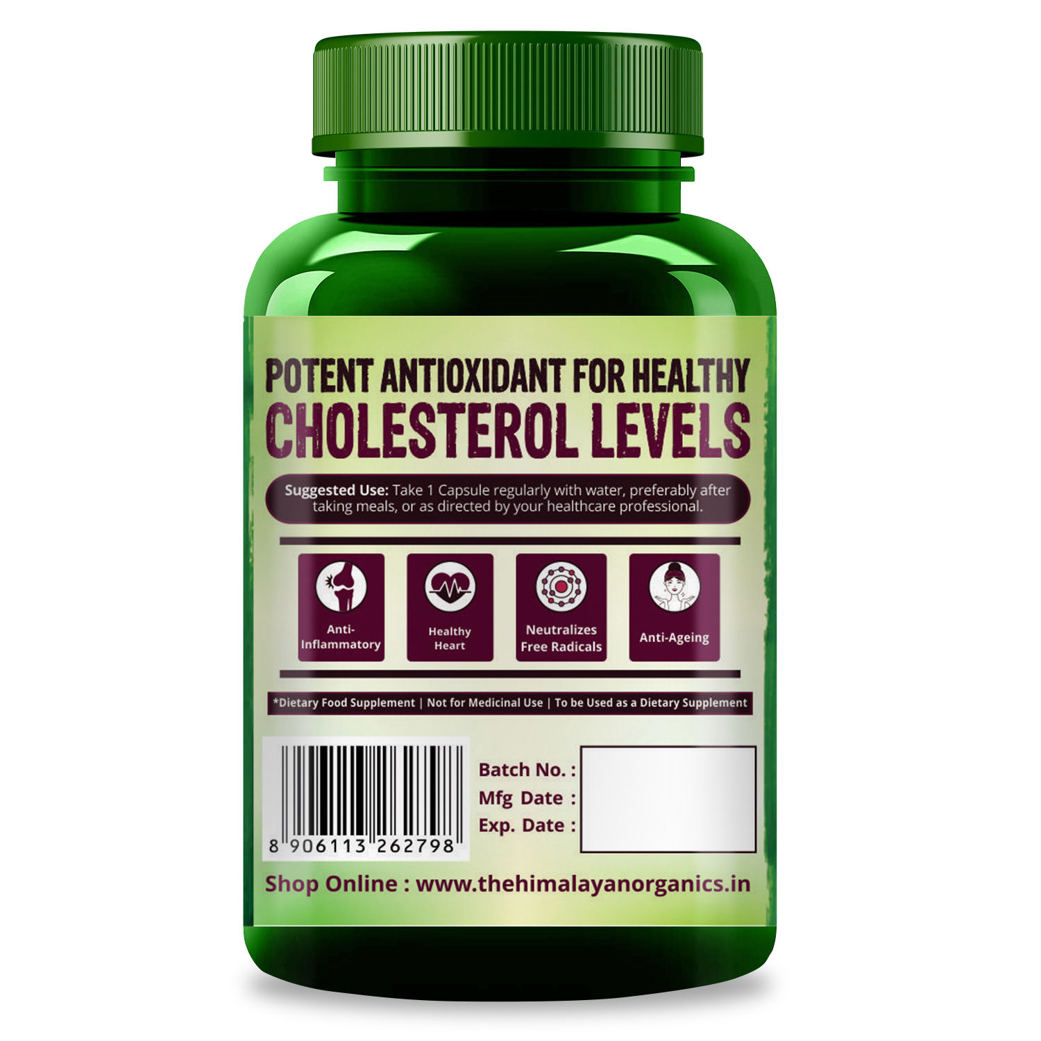 Buy Himalayan Organics Grape Seed Extract 500mg/serving For Healthy