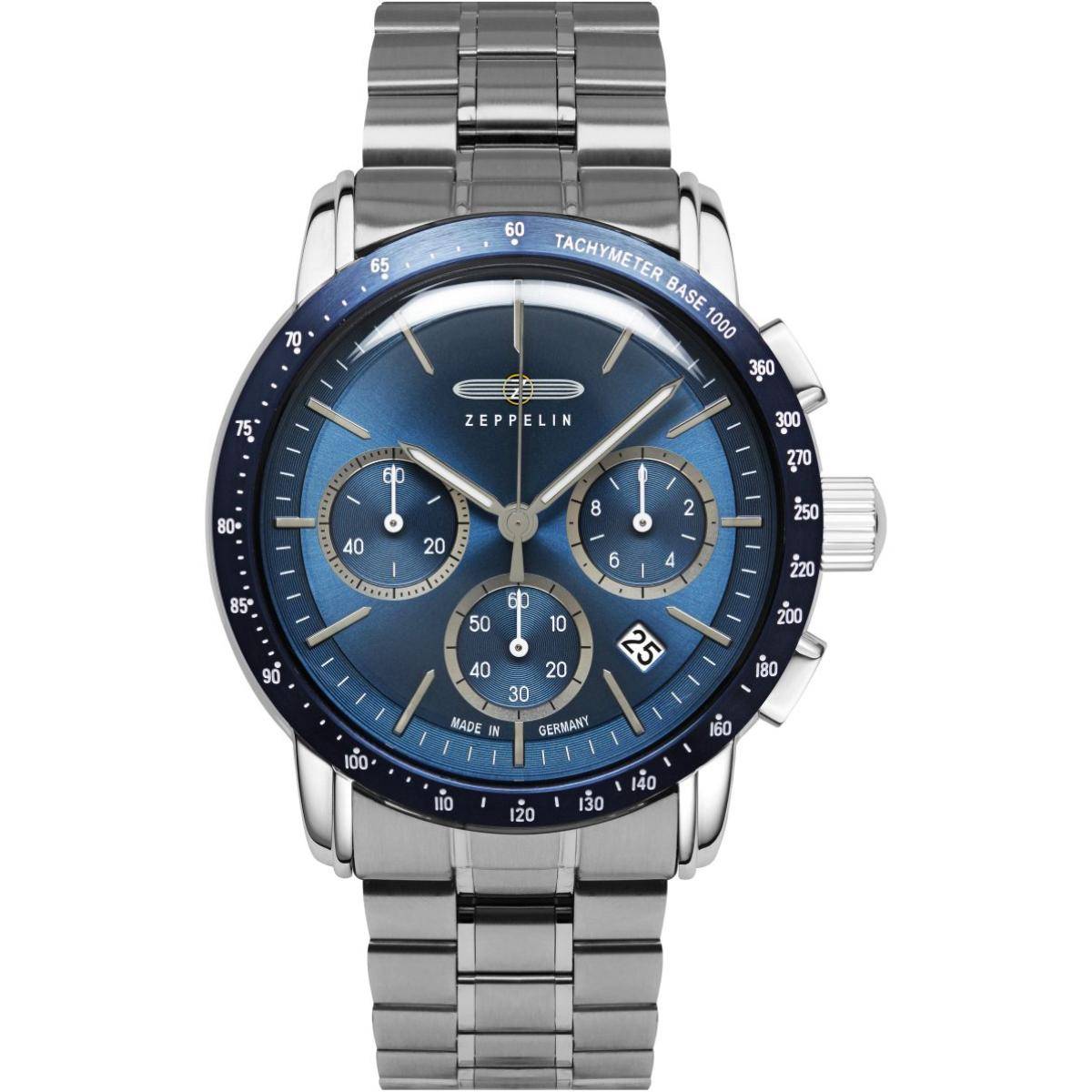 Zeppelin Mens Quartz Chronograph With Metal Strap (M)