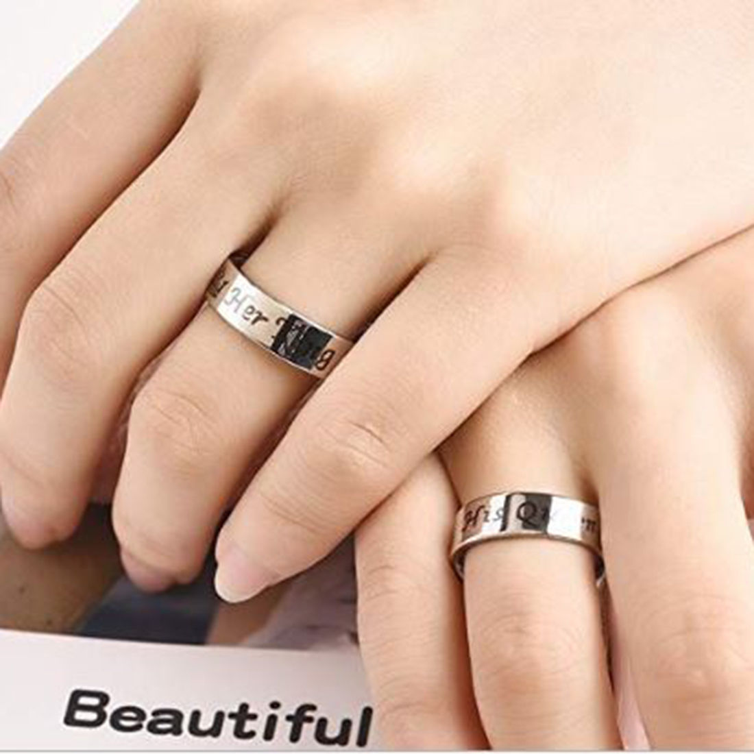 Buy Couple Rings Cute Couple Statement Rings Promise Rings Cute Online in  India - Etsy