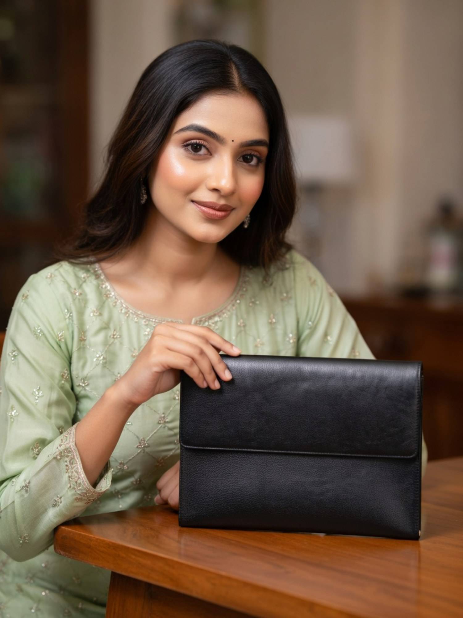 Hues Studio Adam Laptop Sleeve Bag for Women Black