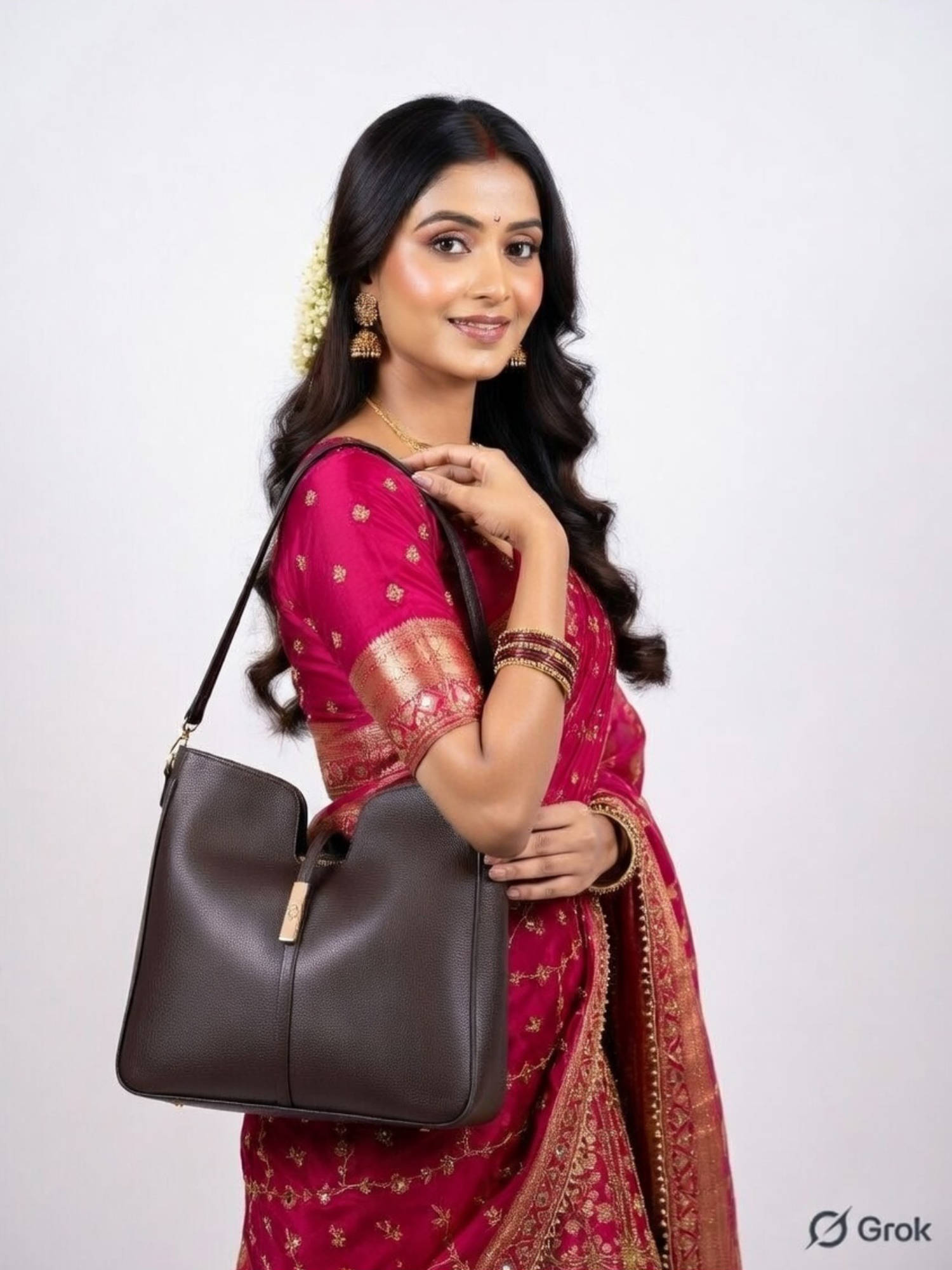Hues Studio Eve Tote Bag for Women Brown (S)