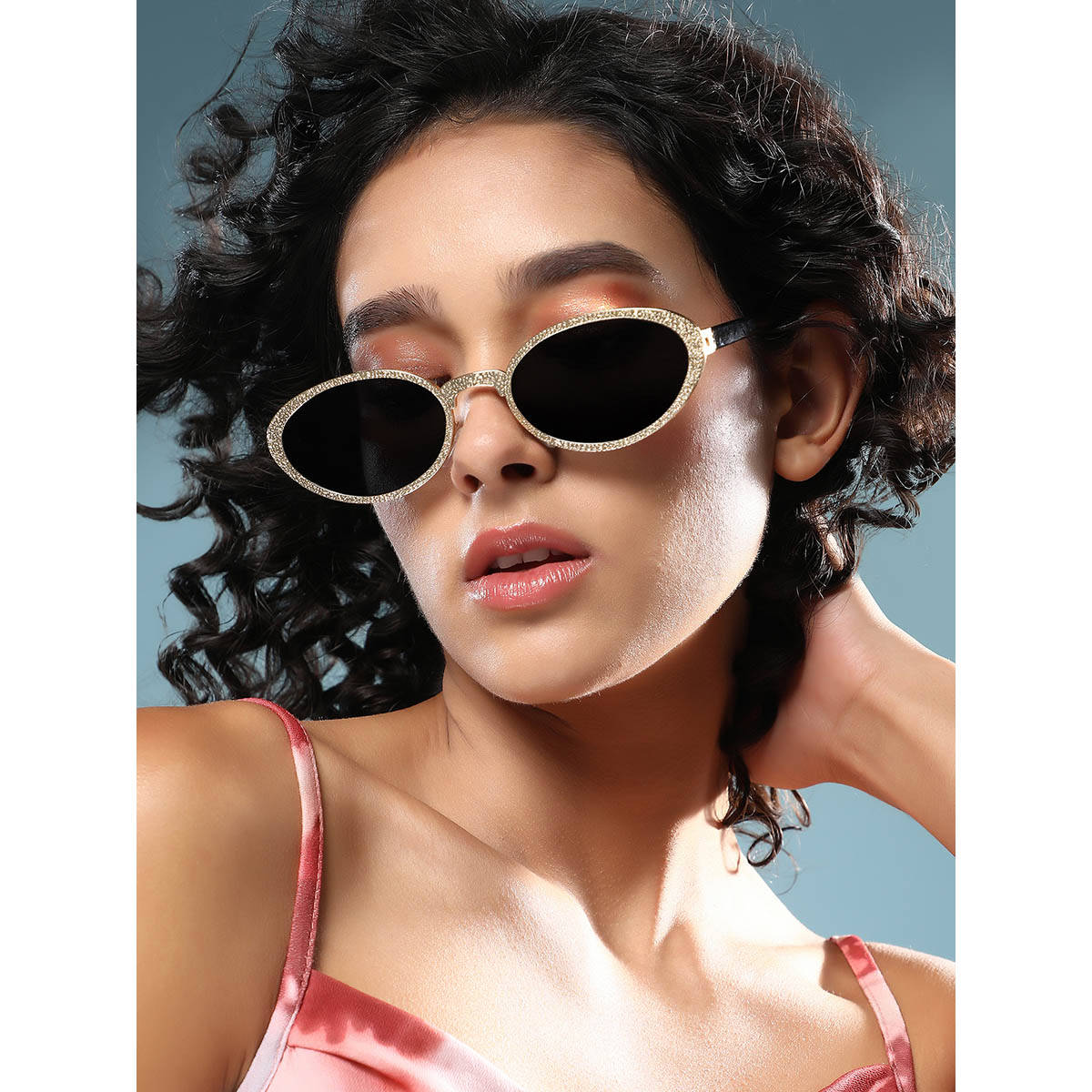 Haute Sauce Women Oval Black Lens Full Rim Sunglasses