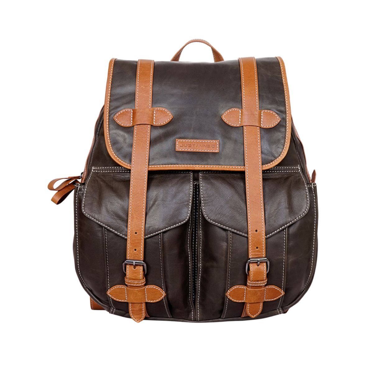 Justanned Men'S Vintage Leather Backpack
