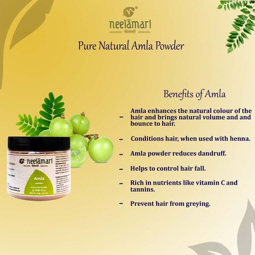 Neelamari 100% Natural Amla Fruit Hair & Skin Care Powder: Buy Neelamari  100% Natural Amla Fruit Hair & Skin Care Powder Online at Best Price in  India | Nykaa