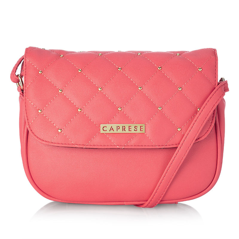 Buy Caprese Zesty Medium Coral Sling Bags Online