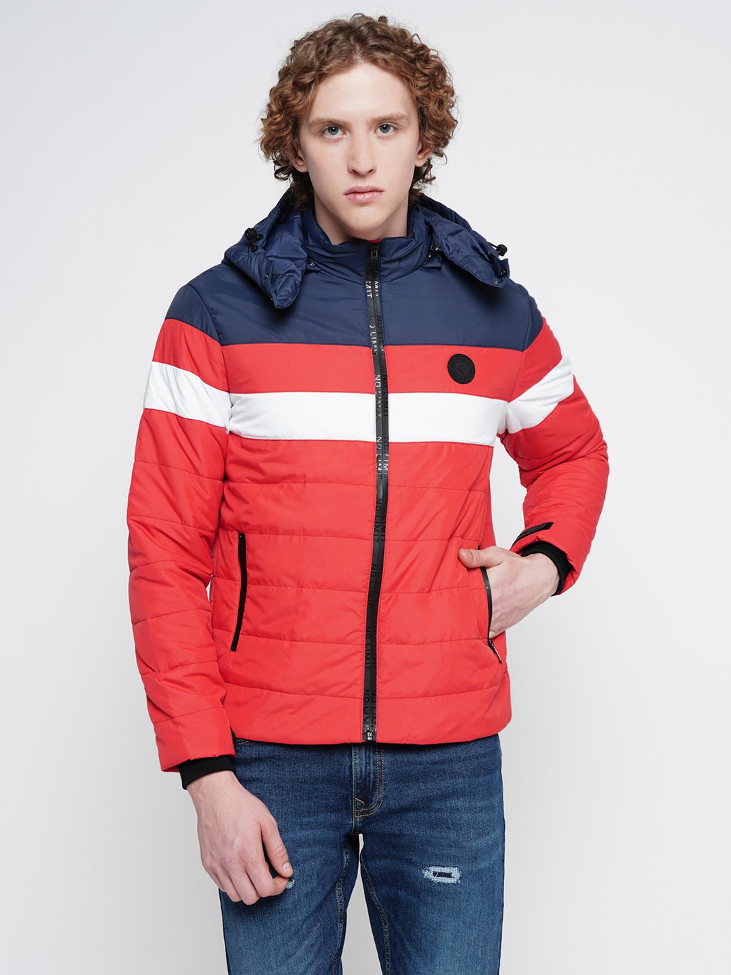 Jack and jones red puffer jacket best sale