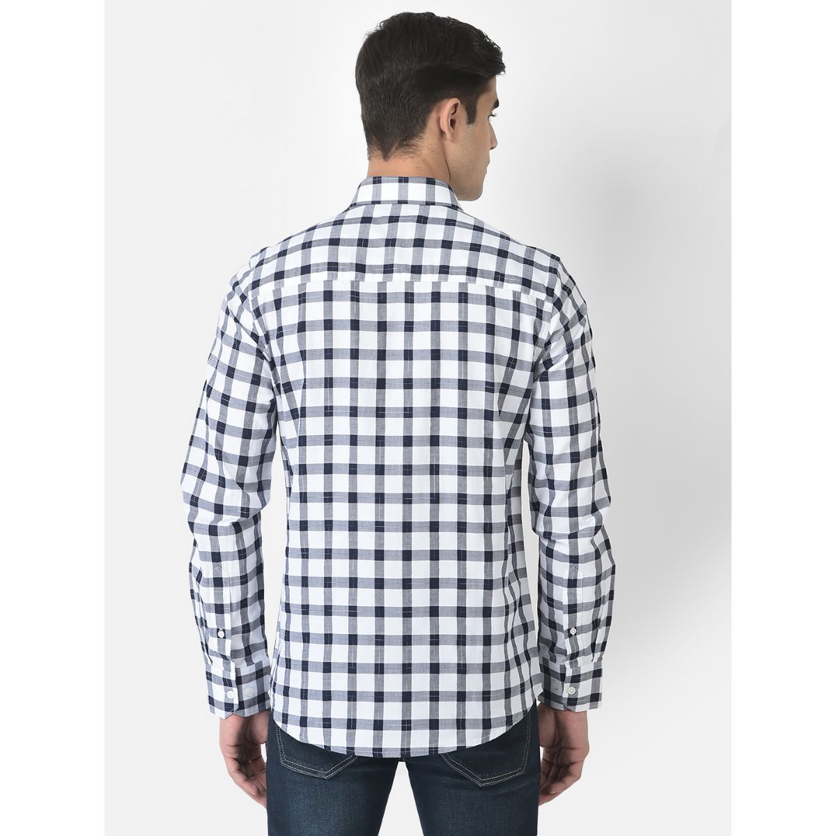 Buy CRIMSOUNE CLUB Men White Shirt In Windowpane Checks Online buy-crimsoune-club-men-white-shirt-in-windowpane-checks-online