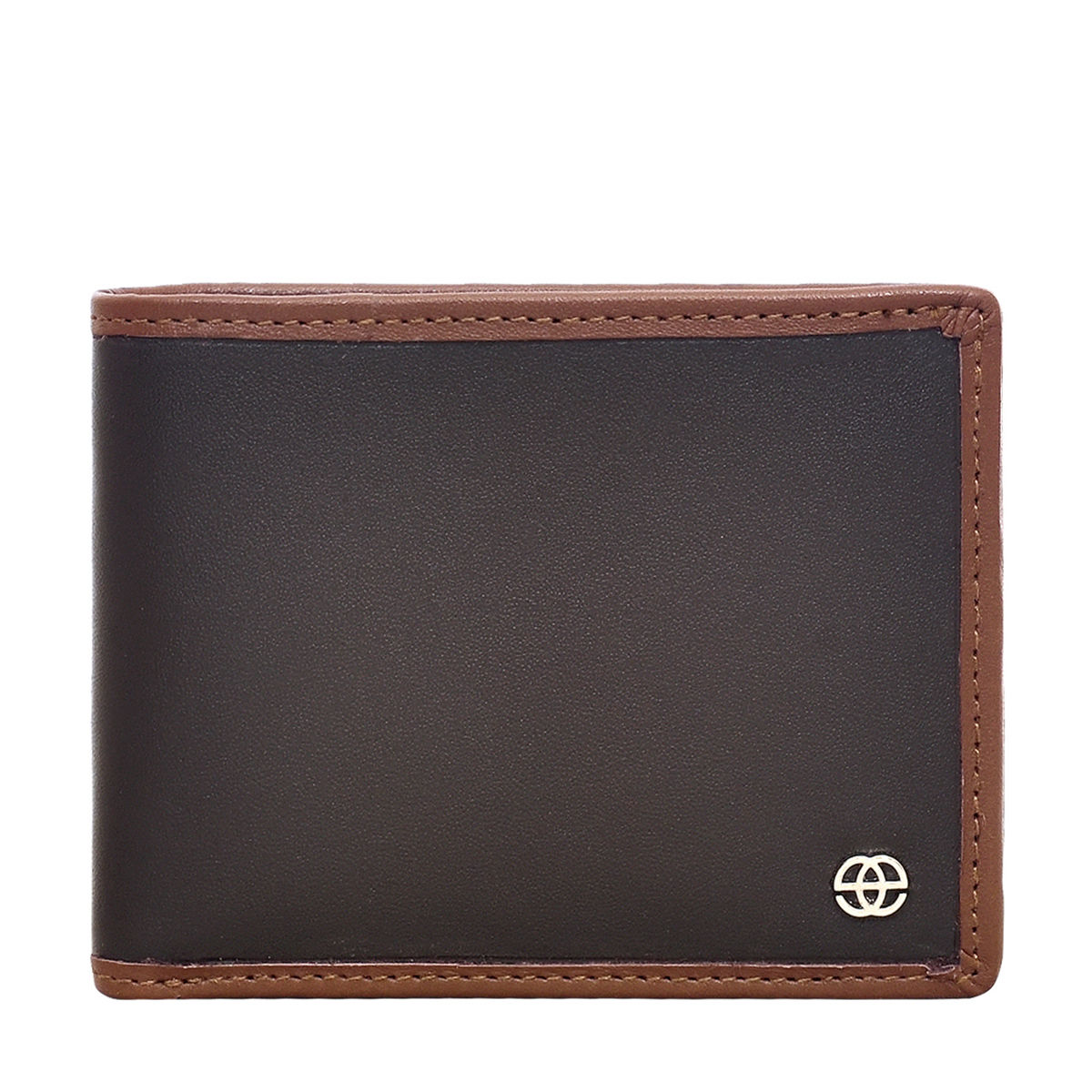 Eske Paris Kim Two Fold Genuine Leather Wallet For Men, Tan Brown