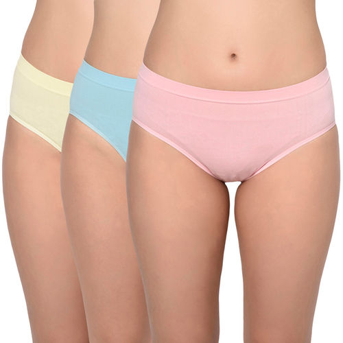 Bodycare Women's Solid High Cut Panty (pack Of 3) - Multi-Color (M/85)
