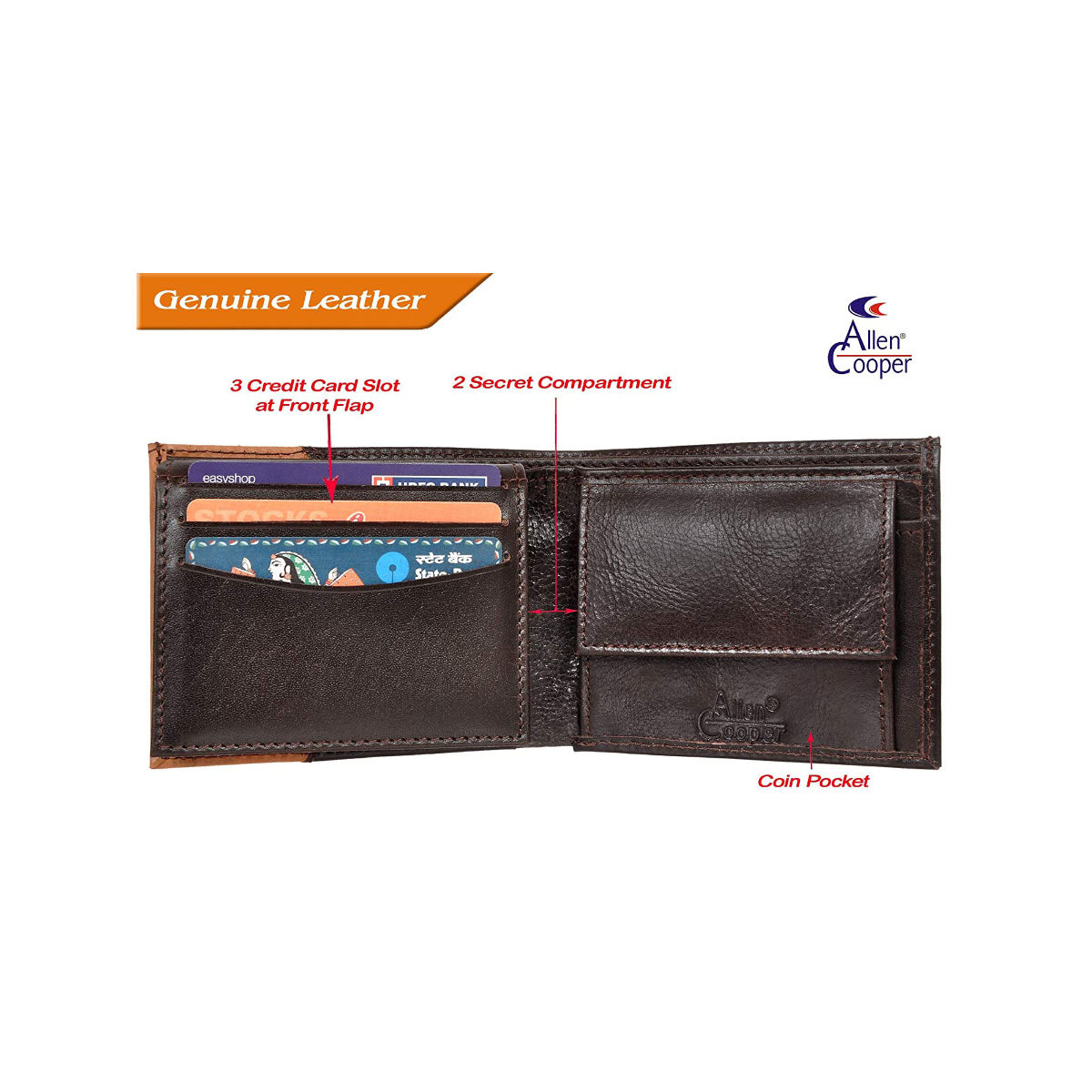 Buy Allen Cooper Leather Wallets for men Online