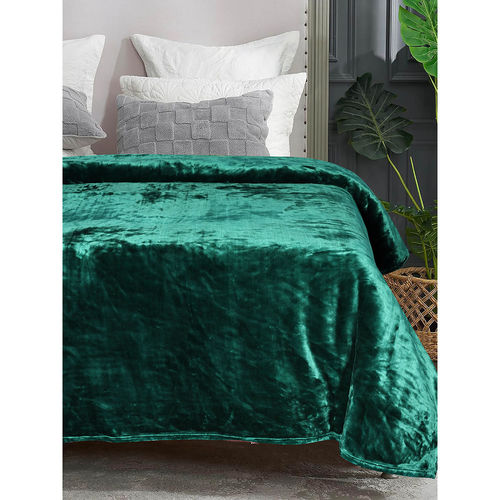 Emerald Green Bed Throw Buy Saral Home Light Weight Cloudy