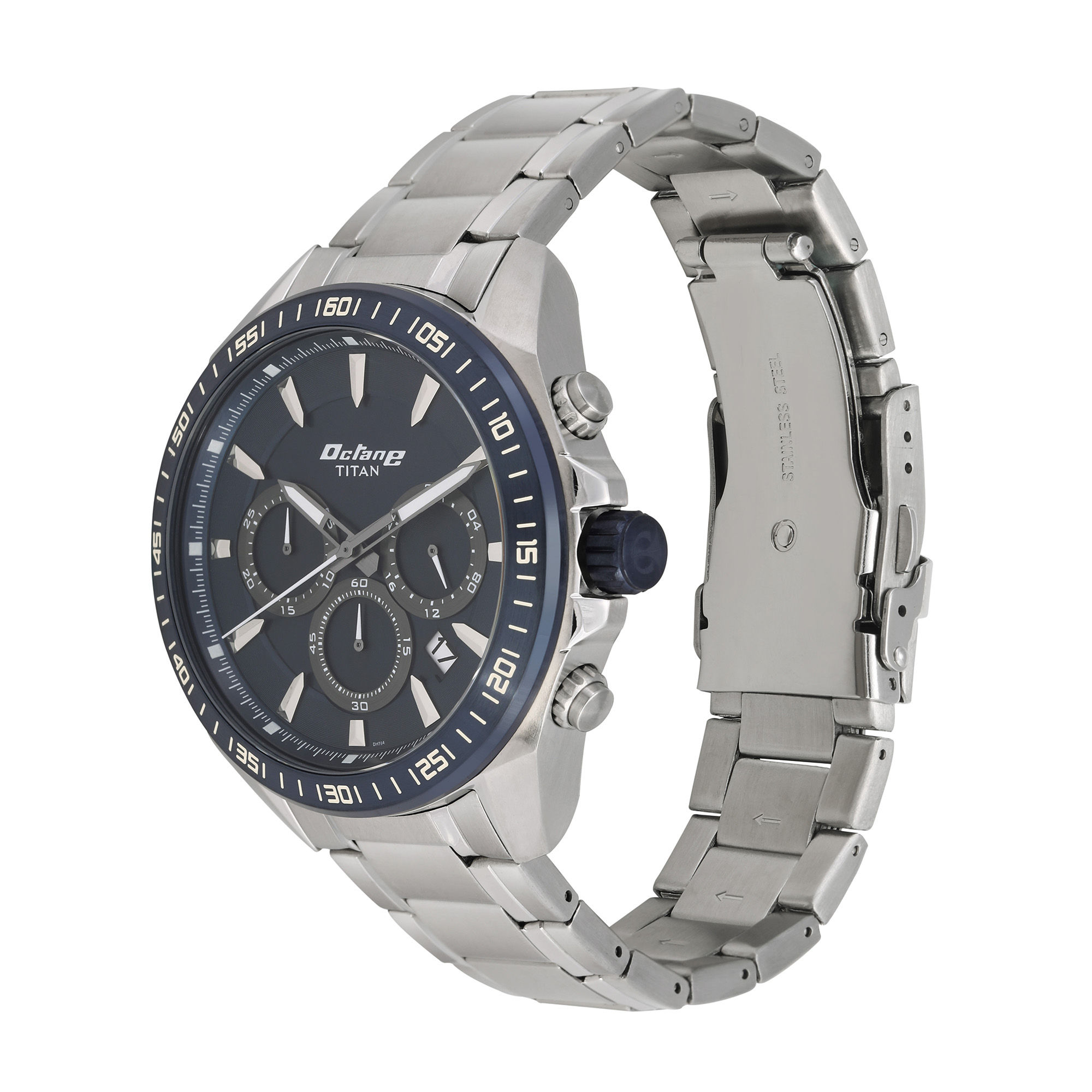 Octane Black Dial Silver Stainless Steel Strap Watch - Titan Corporate  Gifting