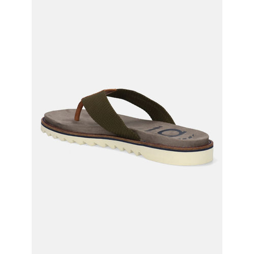 Bugatti Mens Green- Cognac Thong Sandals