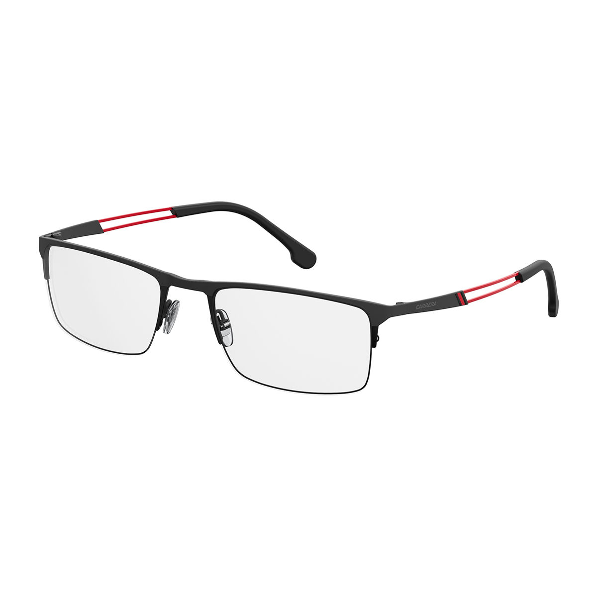 Buy Carrera Sunglasses Matte Black Half Rim Men Rectangle Frame
