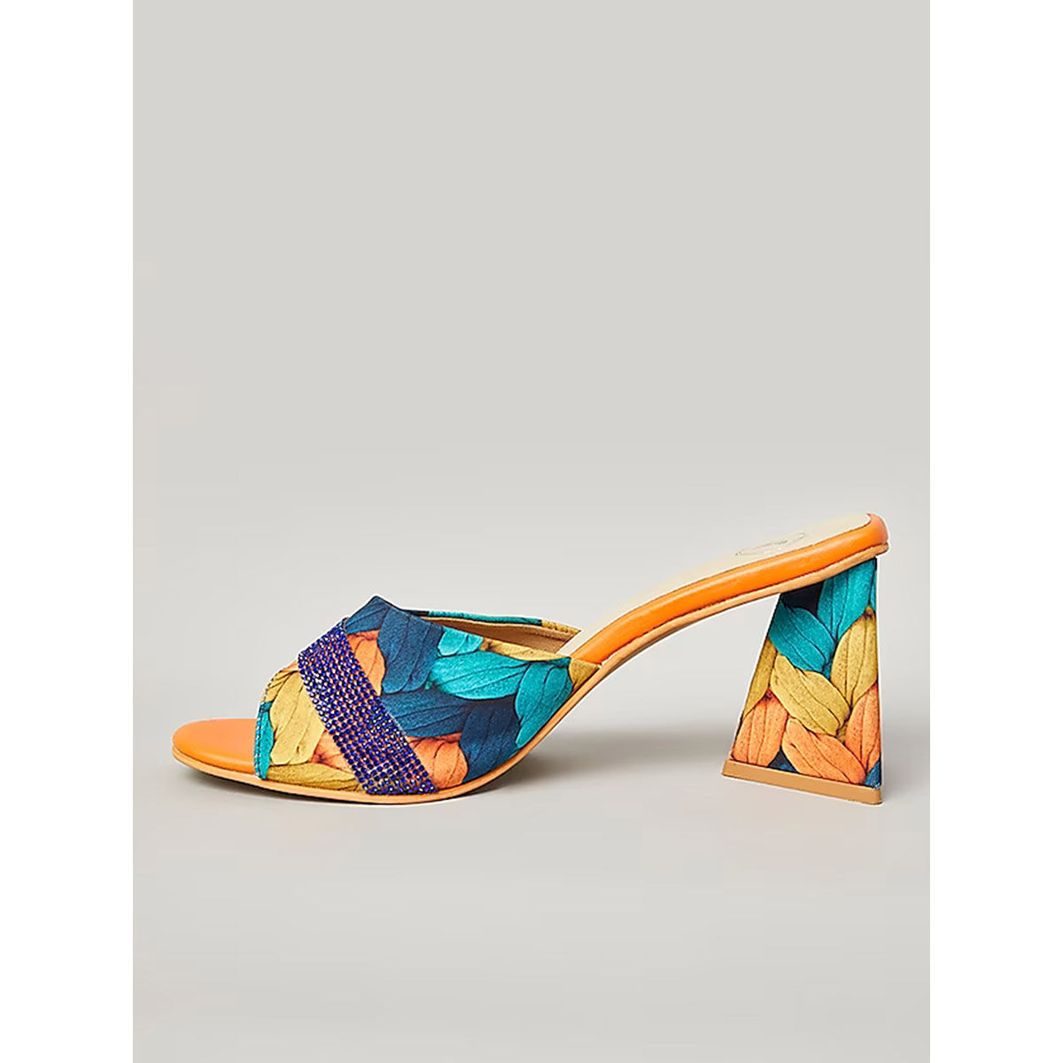 Whistles Blakely Plaited Leather Heeled Sandals, Orange at John Lewis &  Partners