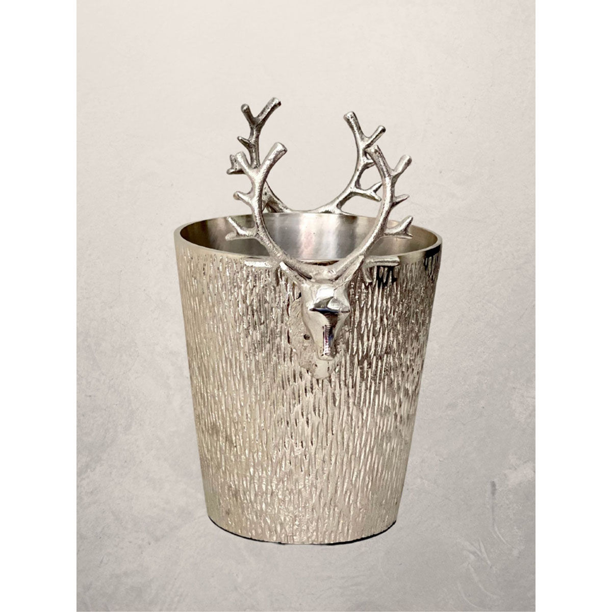 Buy CasaGold Silver Stag Head Wine Cooler Ice Bucket Nickel