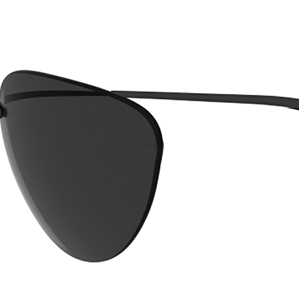 Silhouette 4081 Sun Lite Collection Brickell 9060 Pure Black - Ruthenium |  Sunglasses Man