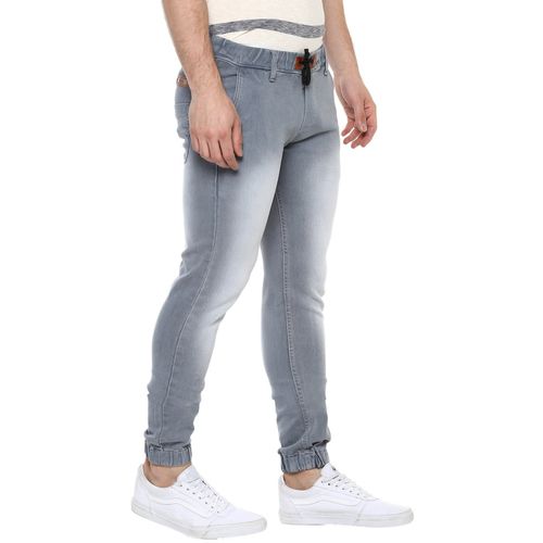 Men's Grey Slim Fit Stretch Jeans