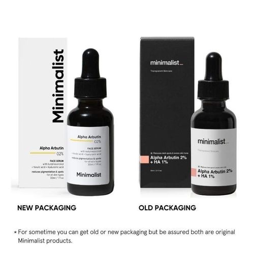 Minimalist 2% Alpha Arbutin Face Serum With Butylresorcinol & Ferulic Acid For Hyperpigmentation