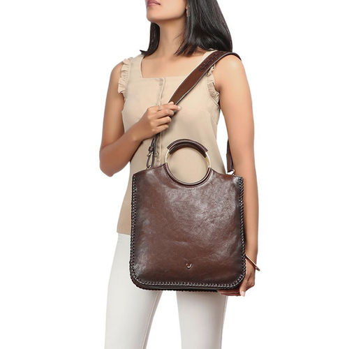 Hidesign Mimosa 01 Brown Leather Women Shoulder Bag
