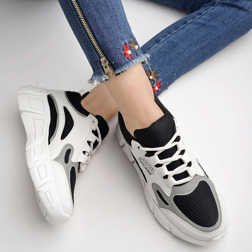 Buy Shoetopia Casual Sport Look Black Sneakers For Women Girls