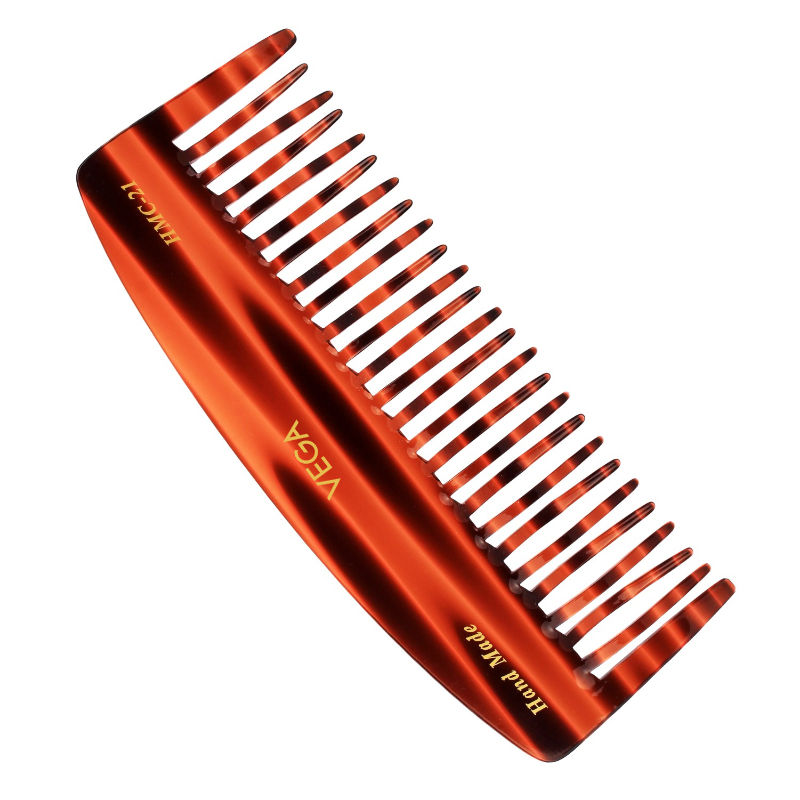 VEGA Handcrafted De-Tangling Hair Comb made with Cellulose Acetate for Men & Women, HMC-21