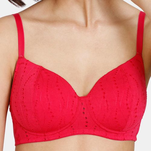 Buy Zivame Kokum Sherbet Padded Non-wired 3-4th Coverage T-shirt Bra - Love  Potion Pink Online