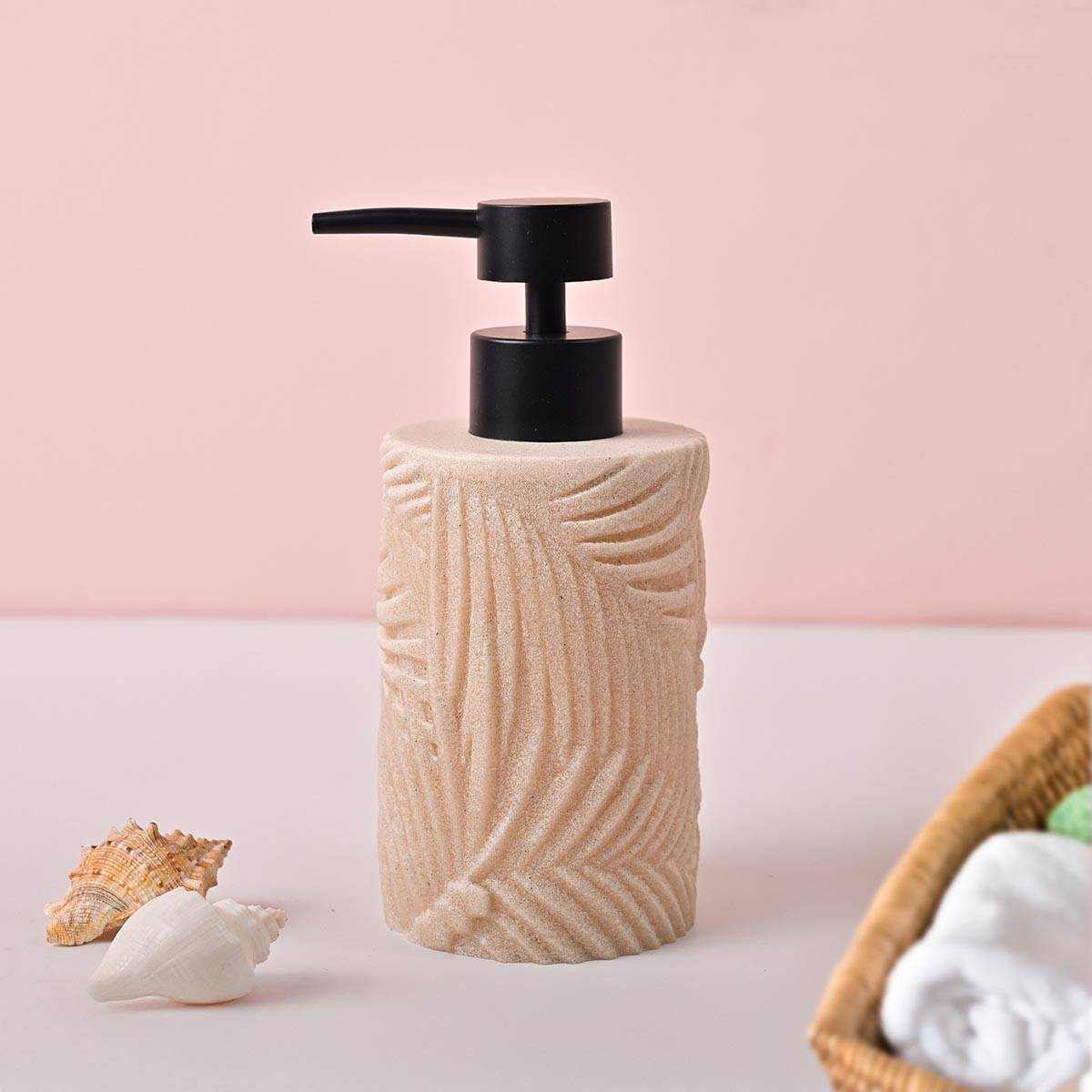 Voncasa Polyresin Off White Soap Dispenser
