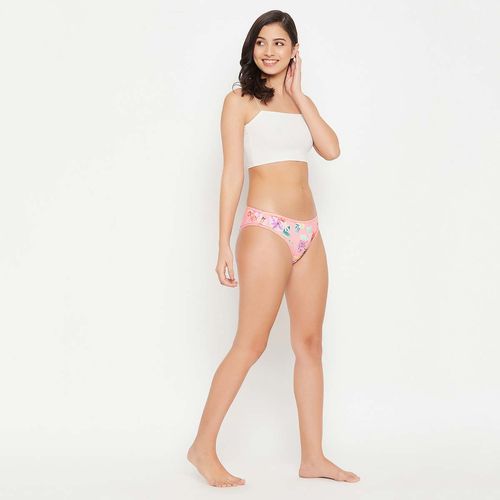 Buy Clovia Low Waist Printed Bikini Panty Multi-Color (Pack of 2)(XL) Online