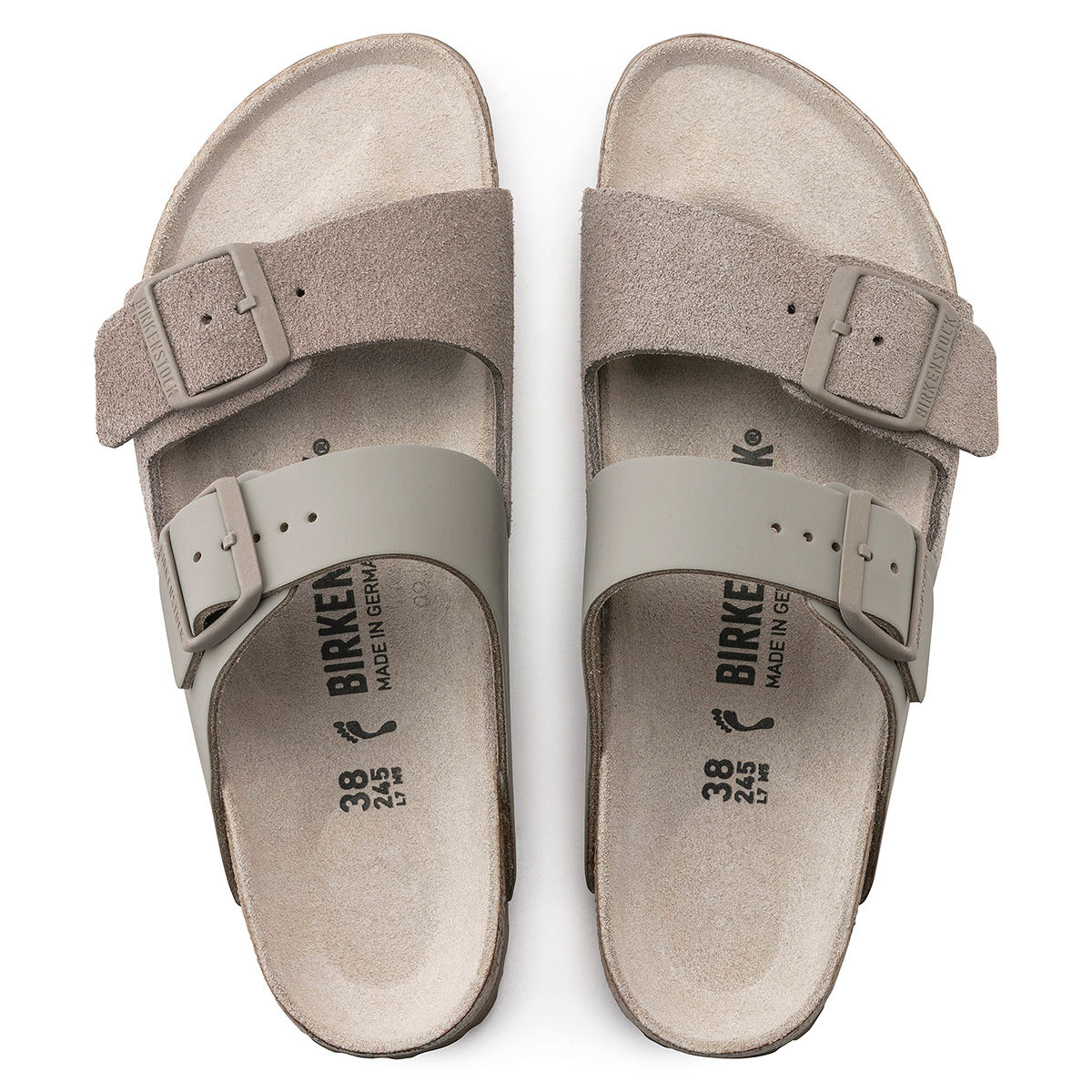 Birkenstock Sandals Womens 37 Arizona Slides Two Straps Slip On Brown  Leather | eBay