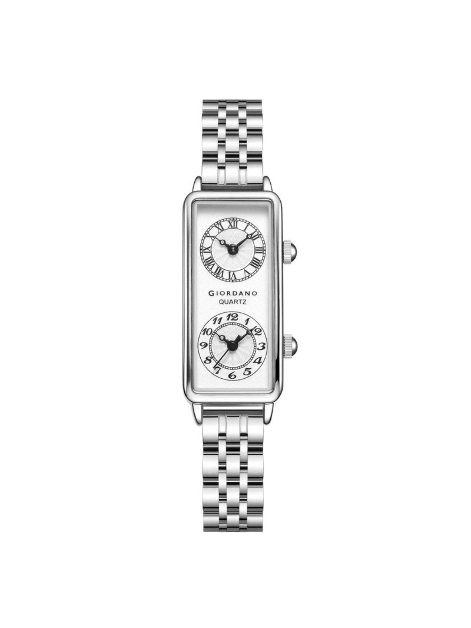 Giordano Women Stylish Quartz Rectangular Roman & Arabic White Dial Analog Watch - GZ-60127 (M)