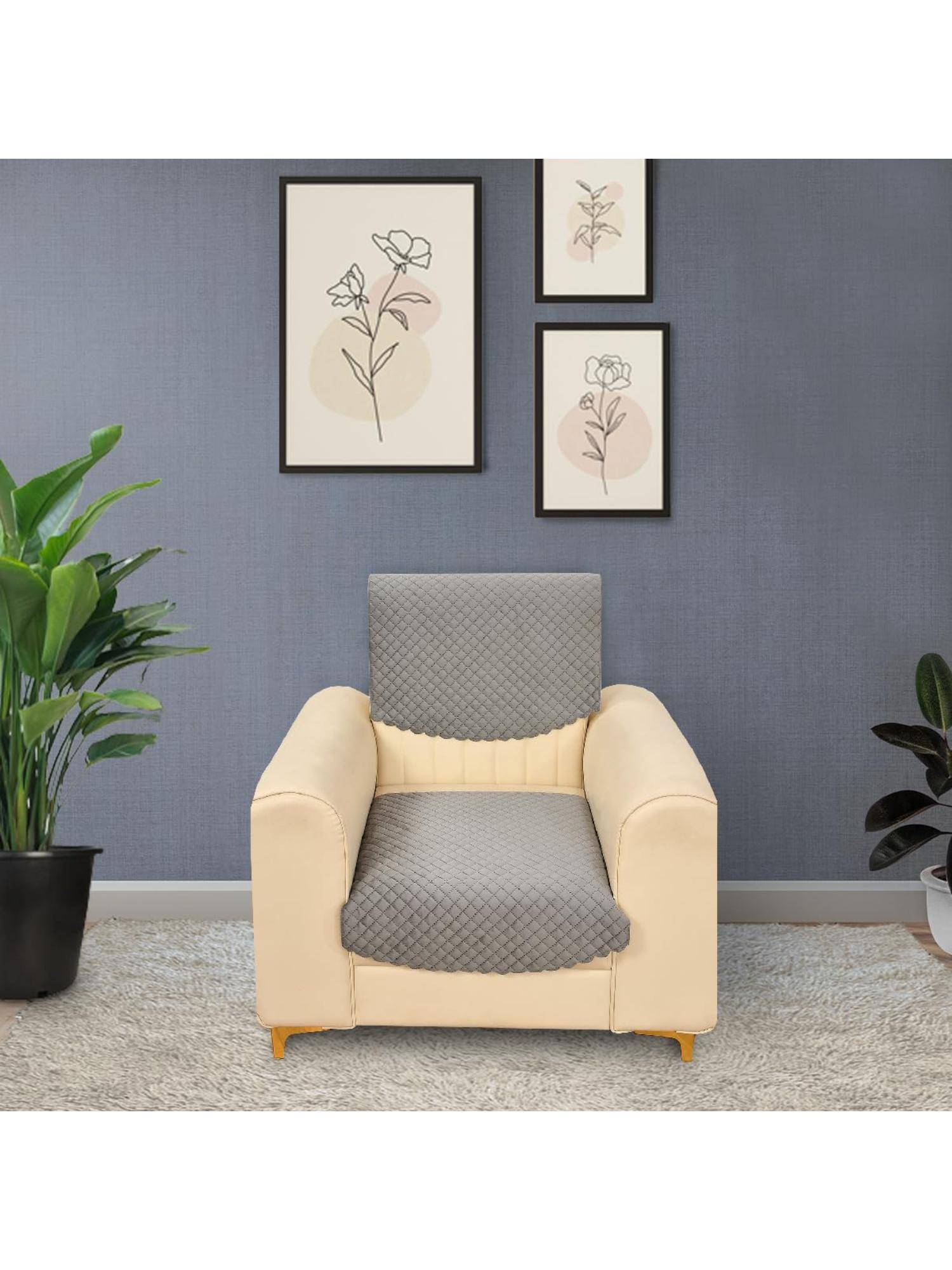 BAJO'S Grey 1 Seater Sofa Cover