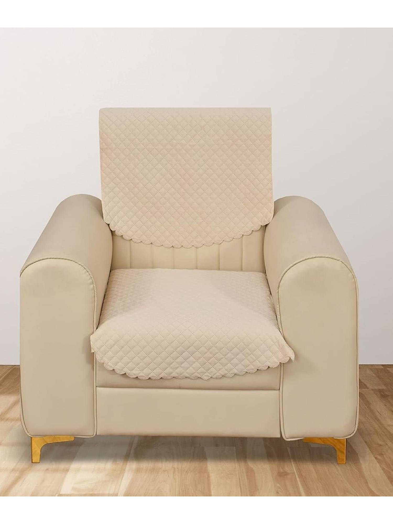 BAJO'S Beige 1 Seater Sofa Cover