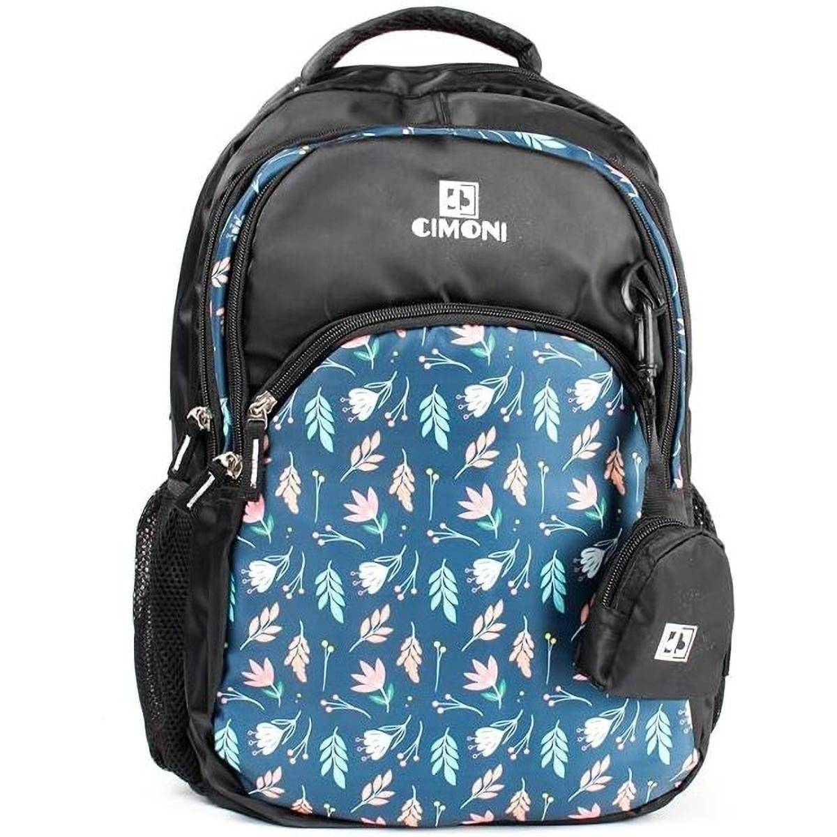 Cimoni Unisex Printed Black Backpack