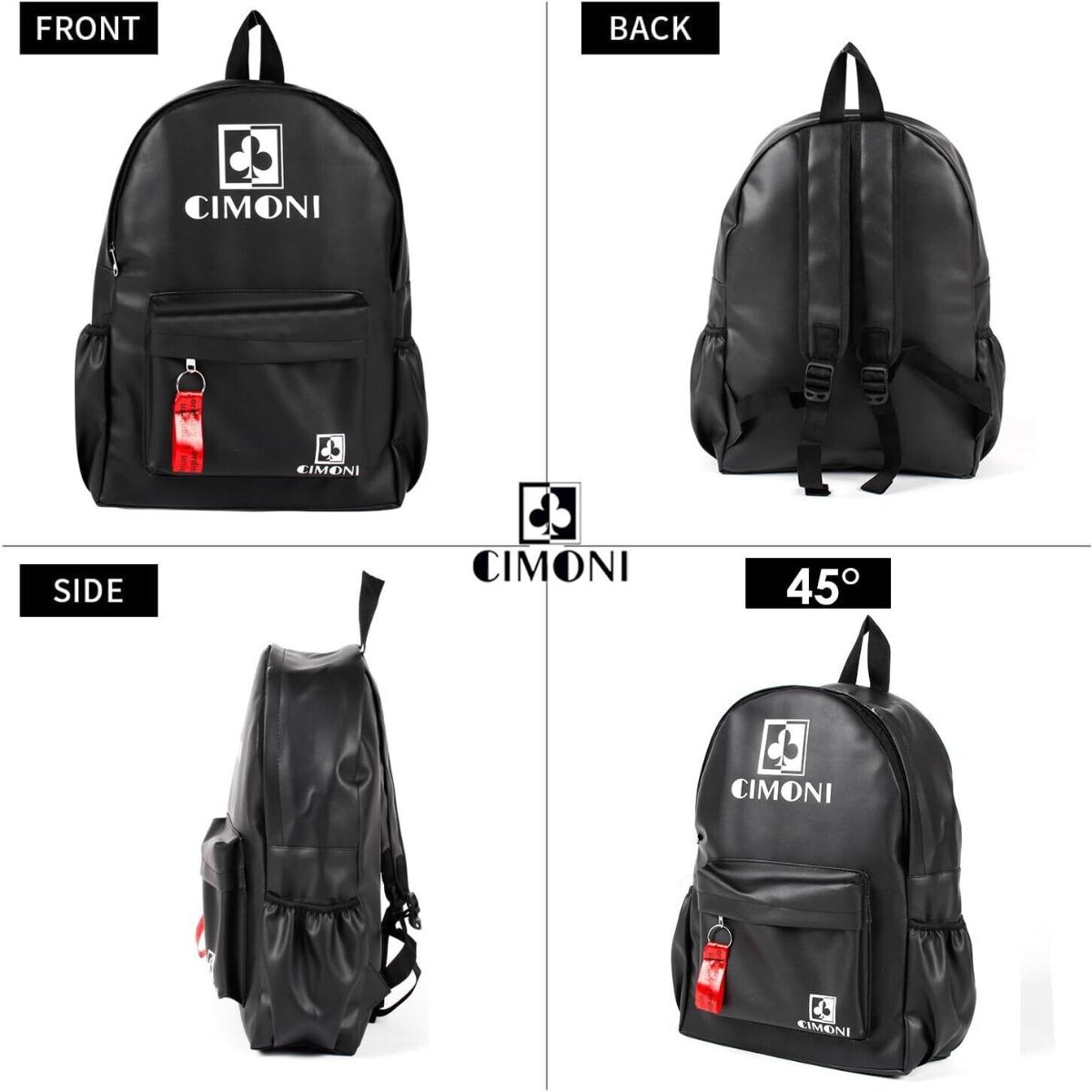 Buy Cimoni Unisex Solid Black Backpack Online