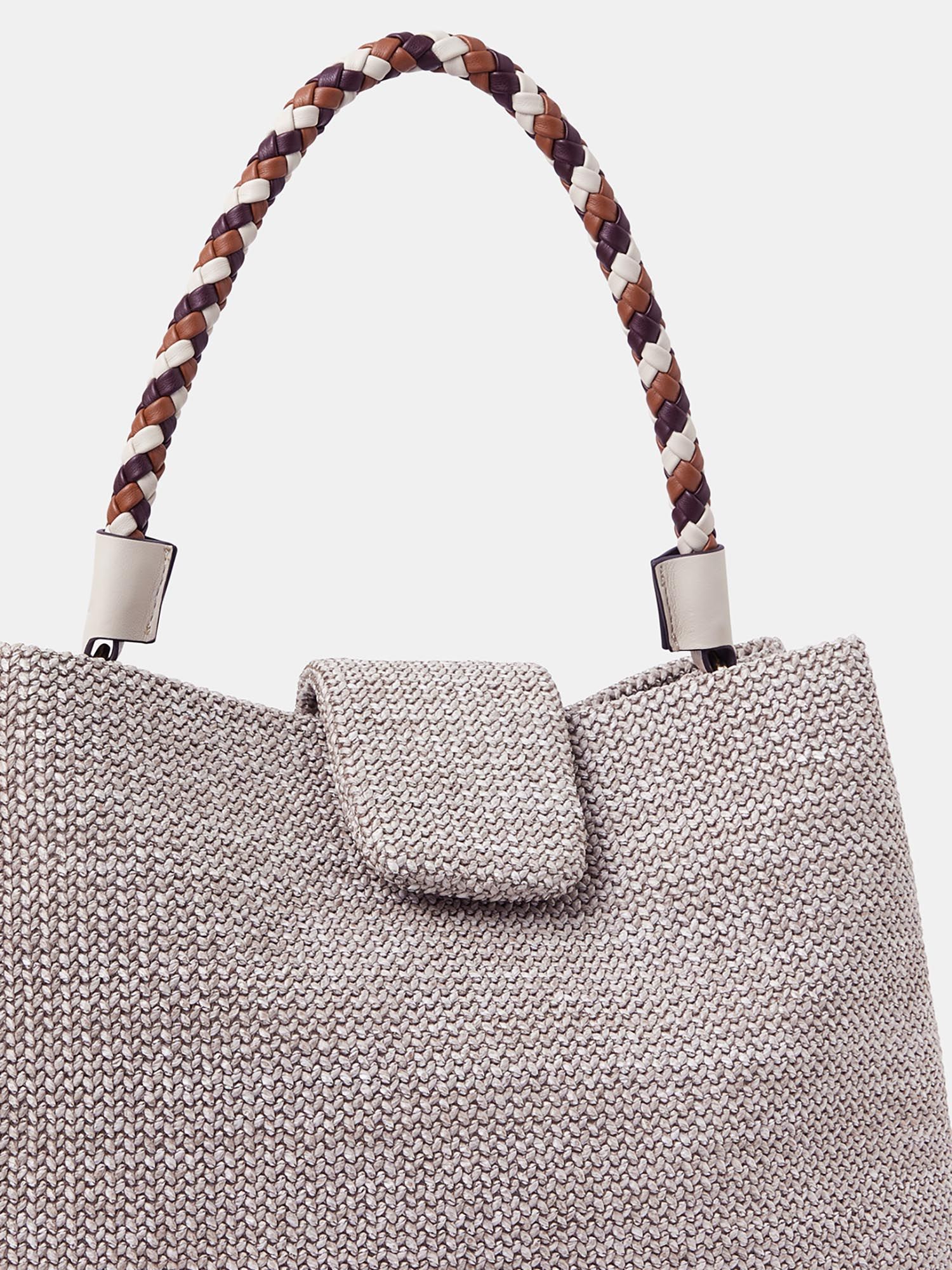 Buy Accessorize London Women's Beige Braid Strap Woven Shoulder