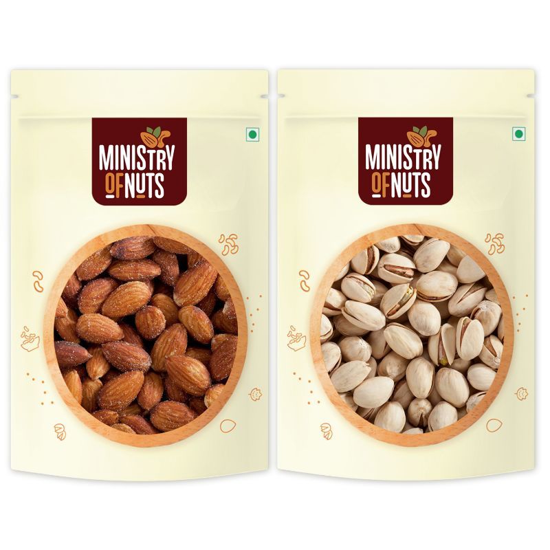 Ministry of Nuts Premium Dry Fruits Roasted & Salted Almonds And ...