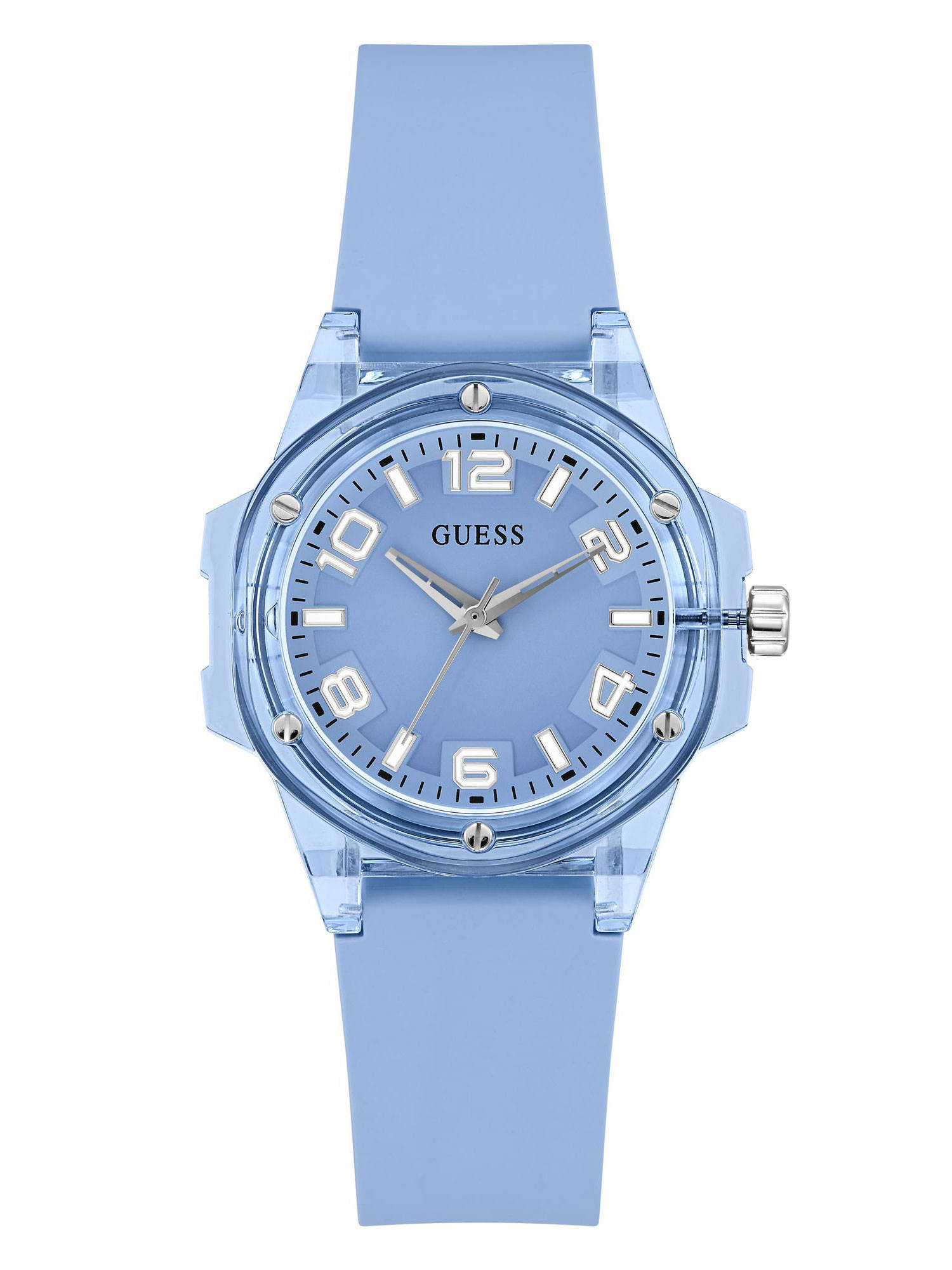 Guess Mini Hype 34 mm Ice Blue Dial Analog Women Watch- GW0880L1