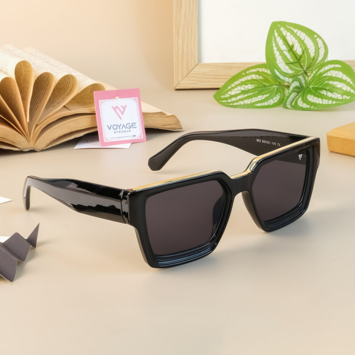 Buy Voyage Black Wayfarer Sunglasses (6506MG3825) online