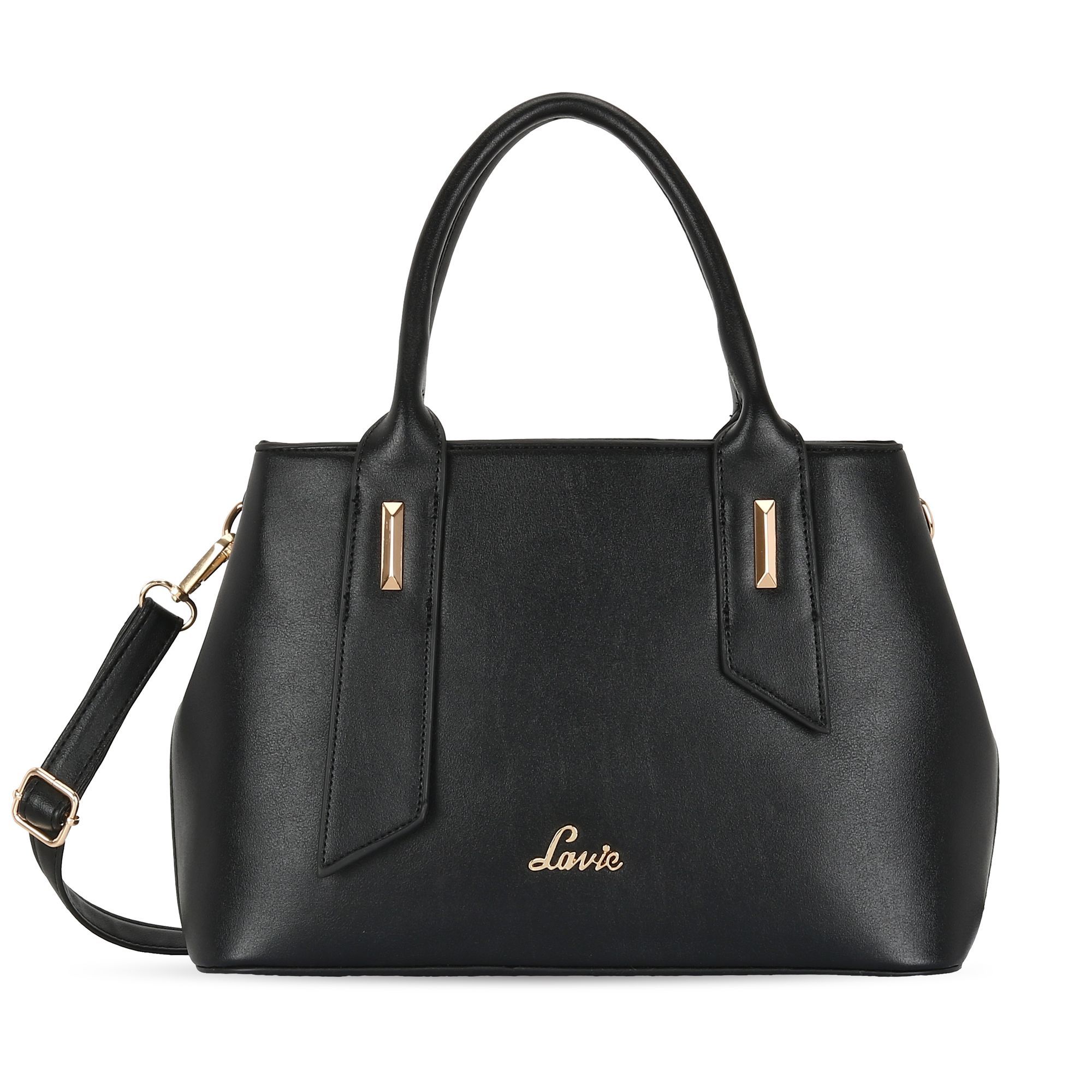 Buy Lavie Black Solid Handbags Online