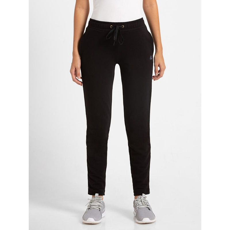 2021 Lowest Price Jockey Solid Women Black Track Pants Price in India   Specifications