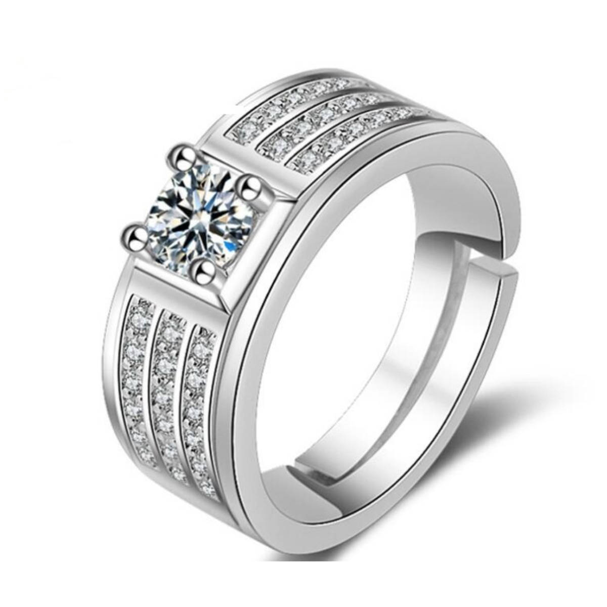 Karatcart Platinum Plated Elegant Austrian Crystal Ring