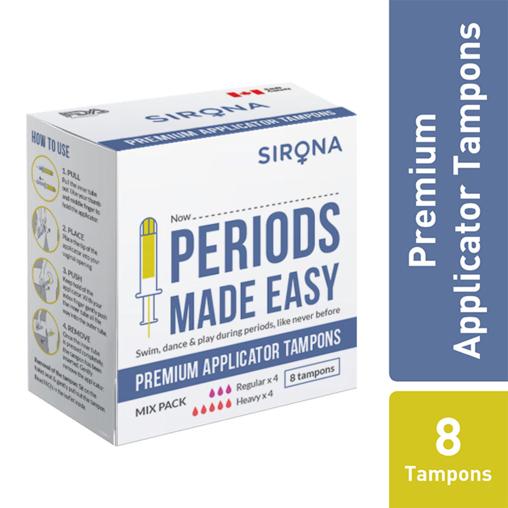 Premium Applicator Tampons by SIRONA -Mix Pack (8 Pcs)