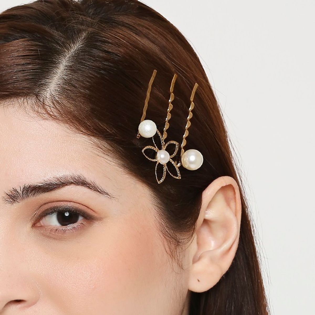 Gold Finished Pippal Patti Hair Clip | Pipal Diya Peengan by Punjabi T –  Punjabi Traditional Jewellery