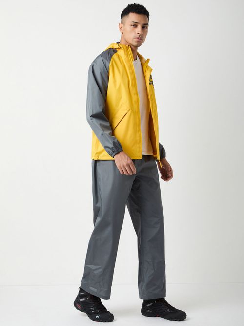 Buy Wildcraft Men Yellow Colorblock Rain Jacket with Pant (Set of