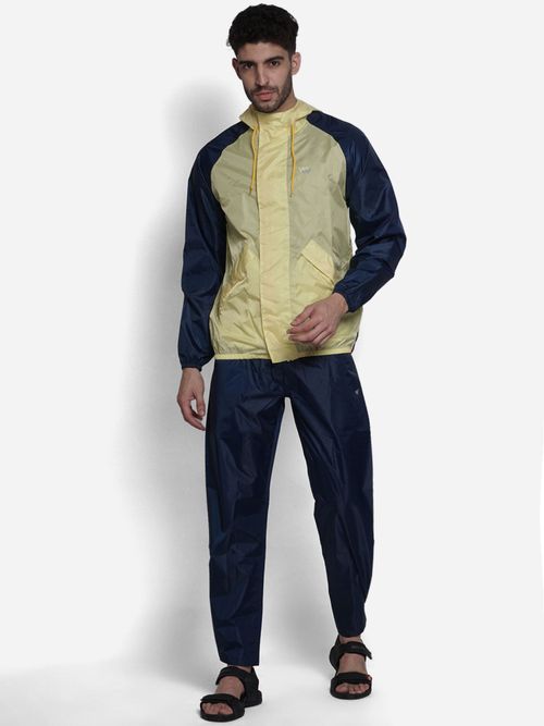 Buy Wildcraft Men Yellow Colorblock Rain Jacket Online