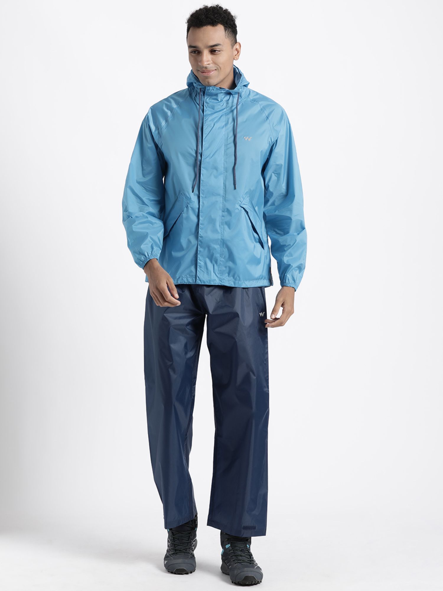 Buy Wildcraft Men Blue Solid Rain Jacket Online